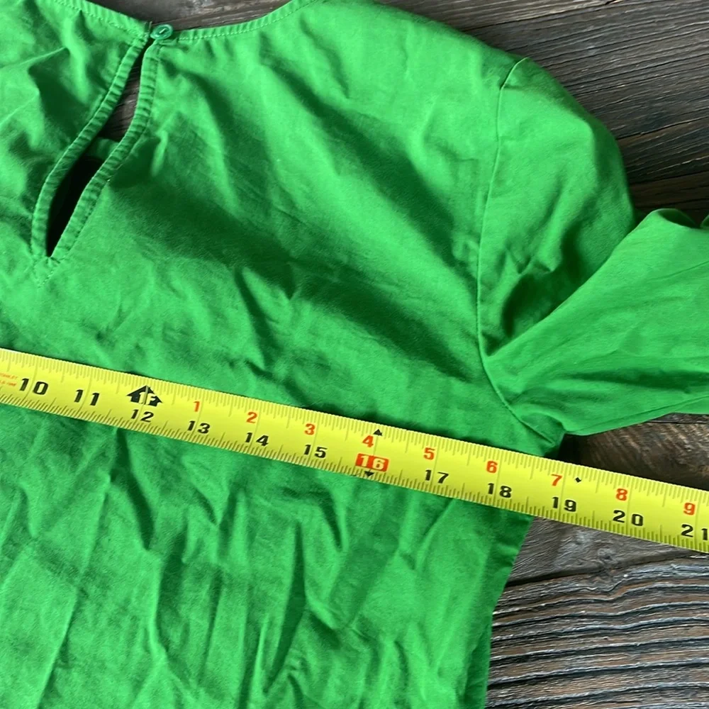 Michael Kors green cotton bell sleeved blouse EUC Size XS - Picture 10 of 10